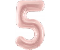 PartyDeco Balionas folinis skaičius 5 rausvas 72cm