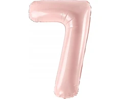 PartyDeco Balionas folinis skaičius 7 rausvas 72cm