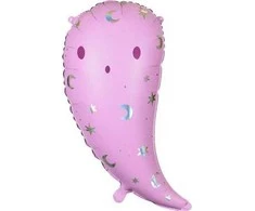 PartyDeco Folinis balionas Violetinis vaiduoklis 41x70 cm