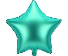 Party Deco Folinis balionas "Žalia žvaigždė" 48cm