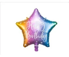 Party Deco Folinis balionas "Happy birthday" 40cm margas