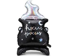 PartyDeco Balionas folinis helovinui "Katiliukas Hocus Pocus" 64.5&amp;109.5 cm