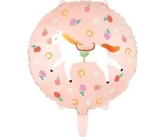 PartyDeco Folinis balionas "Arkliukas baltas" 45cm