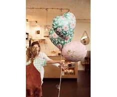 Party Deco Folinis balionas "Širdelė spalvota" 45cm