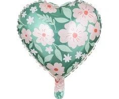 Party Deco Folinis balionas "Širdelė spalvota" 45cm