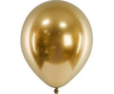 PartyDeco Balionai blizgus auksas 30cm 50vnt