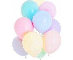 PartyDeco Pastelinių spalvų balionai 27 cm 10vnt