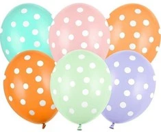 PartyDeco Balionai "Taškeliai" (6vnt)