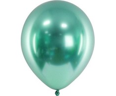 PartyDeco Blizgantys balionai žali, 30cm, 10vnt