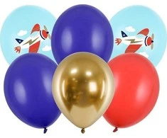 Party Deco Balionai "Lėktuvėlis" (6vnt)