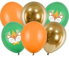 PartyDeco Balionų rinkinys "Stirniukas" 30cm 6 vnt
