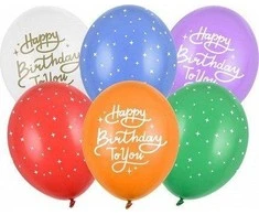 PartyDeco Balionai "Su gimtadieniu tau" (6vnt)