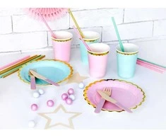 PartyDeco Vienkartiniai puodeliai rožiniai 220ml 6 vnt