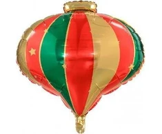 Party Deco Folinis balionas "Kalėdinis žaisliukas" 51&amp;49cm