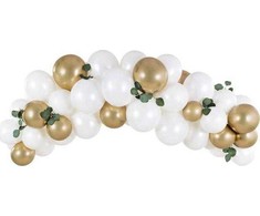 PartyDeco Balionų girlianda Auksinė, 200cm