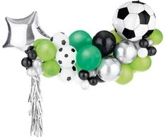 PartyDeco Balionų komplektas Futbolo kamuolys Party deko 150x126cm skirtingu spalvų