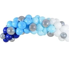 Party Deco Mėlyna Balionų girlianda "Mėlyna" (60vnt, 200cm)