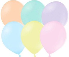 PartyDeco Helium latekso balionai, pastelinės spalvos, 100 vnt