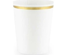 PartyDeco Vienkartiniai puodeliai balti 260ml 6 vnt