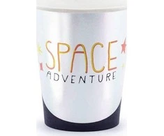PartyDeco Vienkartiniai puodeliai "Space party" 200ml 6 vnt