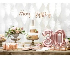 PartyDeco Vienkartiniai puodeliai rožiniai blizgūs 220ml 6 vnt