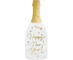 Party Deco Servetėlės "Butelys happy new year"