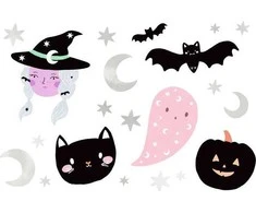 Party Deco Tattoo rinkinukas helovinui "Hocus Pocus" 20 vnt