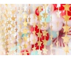 PartyDeco Kutų užuolaida dekoracijoms Žvaigždės, Spalva: Auksinė