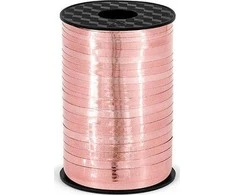 Party Deco Juostelė balionams rausvai auksinė 5mm/225m blizganti
