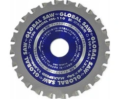 Pasaulinis diskinis pjūklas plieno pjovimui GLOBAL SAW 110 x 1.6 / 1.2 x 20mm / 24z CERMET