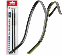 Amio Lanksčios šoninės COB LED juostos 2x30 cm 12V, žalia