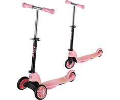 Triratis vaikiškas paspirtukas HLB202 Nils Extreme Ø12/10cm/ABEC5 rožinis/max 50kg