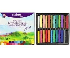 Strigo sausų pastelinių kreidelių rinkinys, 24 spalvos