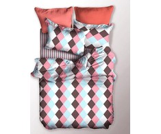 DecoKing Patalynės komplektas Basic Geo AmeliaHome 155 × 220 cm + 1 × 80 × 80 cm