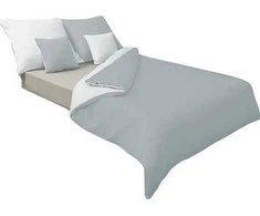 Patalynės komplektas Multitex Patalynė satynowa 140x200 Double Face balta sidabrinė 01+42 KG su jedną poszewką
