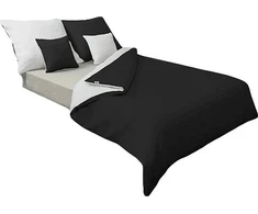 Patalynės komplektas Multitex Patalynė satynowa 220x200 Double Face balta juoda 01+48 KG