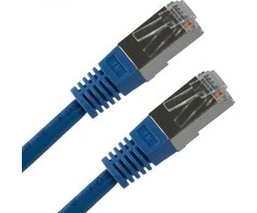 Patchcord LAN FTP patch laidas, Cat.5e, RJ45 M - RJ45 M, 5 m, apsaugotas, mėlyna, gryno vario ekonomija, EOL