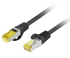 Jungiamasis laidas KAT.6A S/FTP LSZH CU 15M juodas, patikrintas „FLUKE“ LANBERG