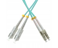 Patchcord Jungiamasis laidas SC/UPC-LC/UPC dvipusis 1m 50/125 3.0mm OM3