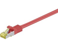 Wentronic Goobay Patchcord S/FTP, Cat7, 15m, raudona (91652)