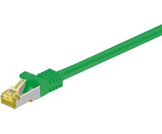 Wentronic goobay - Patch kabelis - RJ-45 (M) į RJ-45 (M) - 30 m - SFTP, PiMF - Cat.7 žalias kabelis - be halogenų, profiliuotas - žalias (91676)