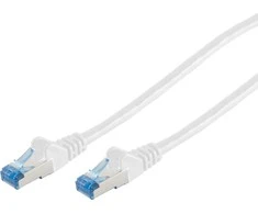 S-Conn S jungties patch kabelis CAT6A RJ45 S / FTP 2m baltos spalvos