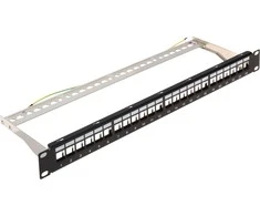 TST Patchpanel 1U 19" 24x Keystone lizdas (PP-24/FX/C)