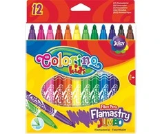 COLORINO KIDS nuplaunami flomasteriai Jumbo, 12 sp., 14113PTR