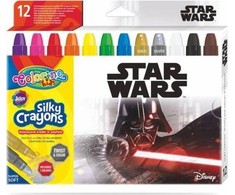Išsukamos šilkinės kreidelės Colorino Disney Star Wars 3 in 1, 12 spalvų