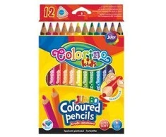 Spalvoti pieštukai COLORINO JUMBO 51859PTR, 12 spalvų
