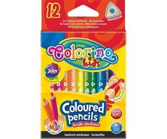 COLORINO KIDS trikampiai spalvoti pieštukai (12 spalvų), 33077PTR