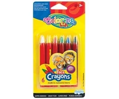 COLORINO KIDS veido puošybos kreidelės, 6 spalvos, 32629PTR