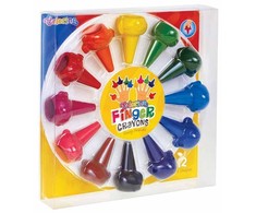 COLORINO KIDS splavoti pieštukai piešimui pirštais Linksmieji gyvūnai, 12 spalvų, 66174PTR