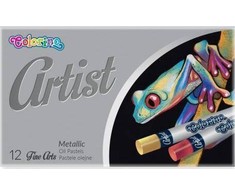 Aliejinės kreidelės Colorino Artist Metallic 12 spalvų